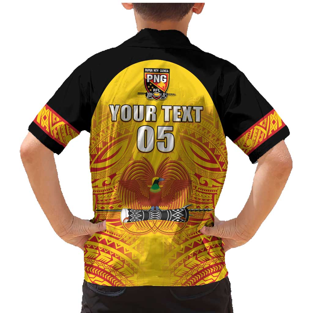 Papua New Guinea Rugby Custom Family Matching Mermaid Dress and Hawaiian Shirt Kumul Pride Go Champions