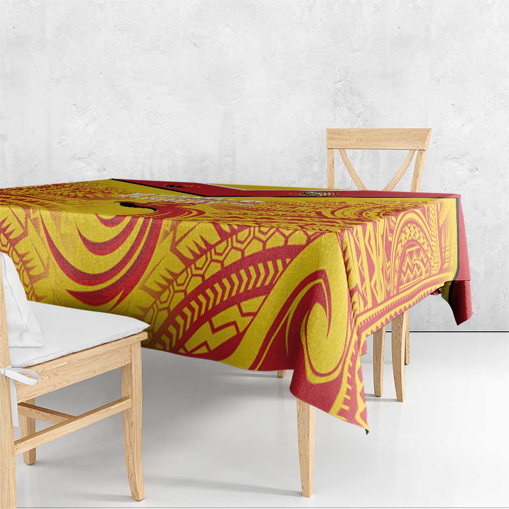 Papua New Guinea Rugby Tablecloth Kumul Pride Go Champions