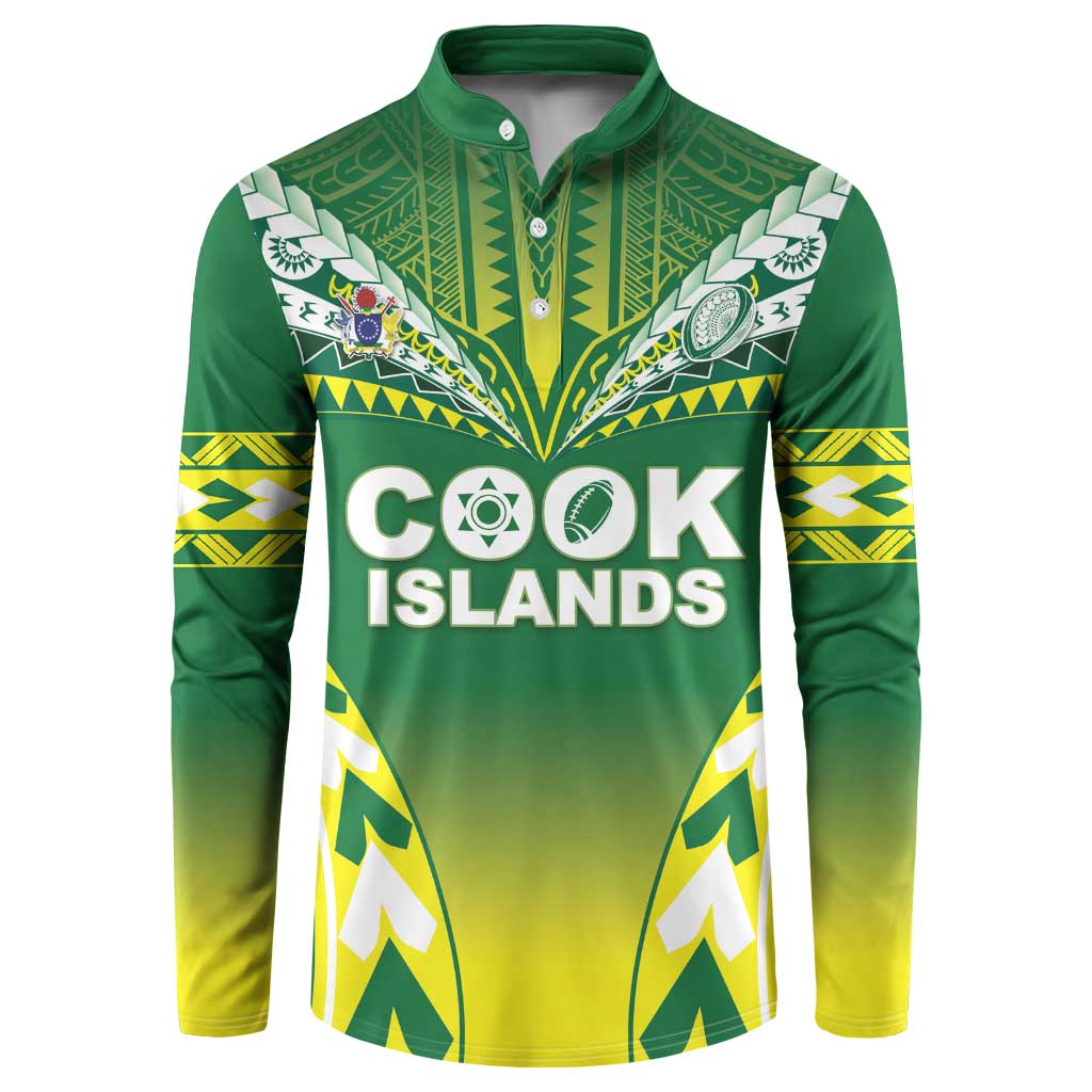 Cook Islands Rugby Custom Button Sweatshirt The Kukis Go Champions