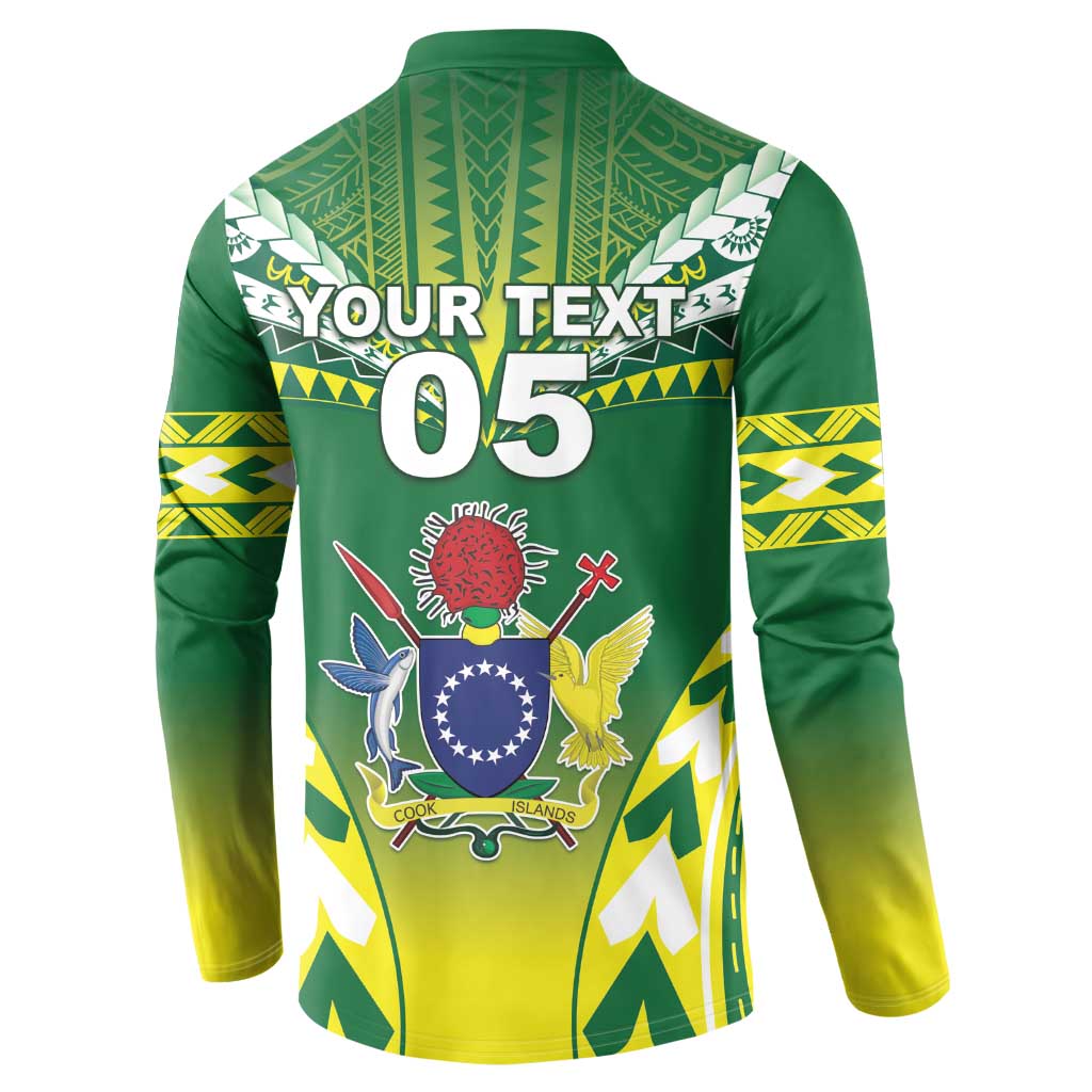 Cook Islands Rugby Custom Button Sweatshirt The Kukis Go Champions