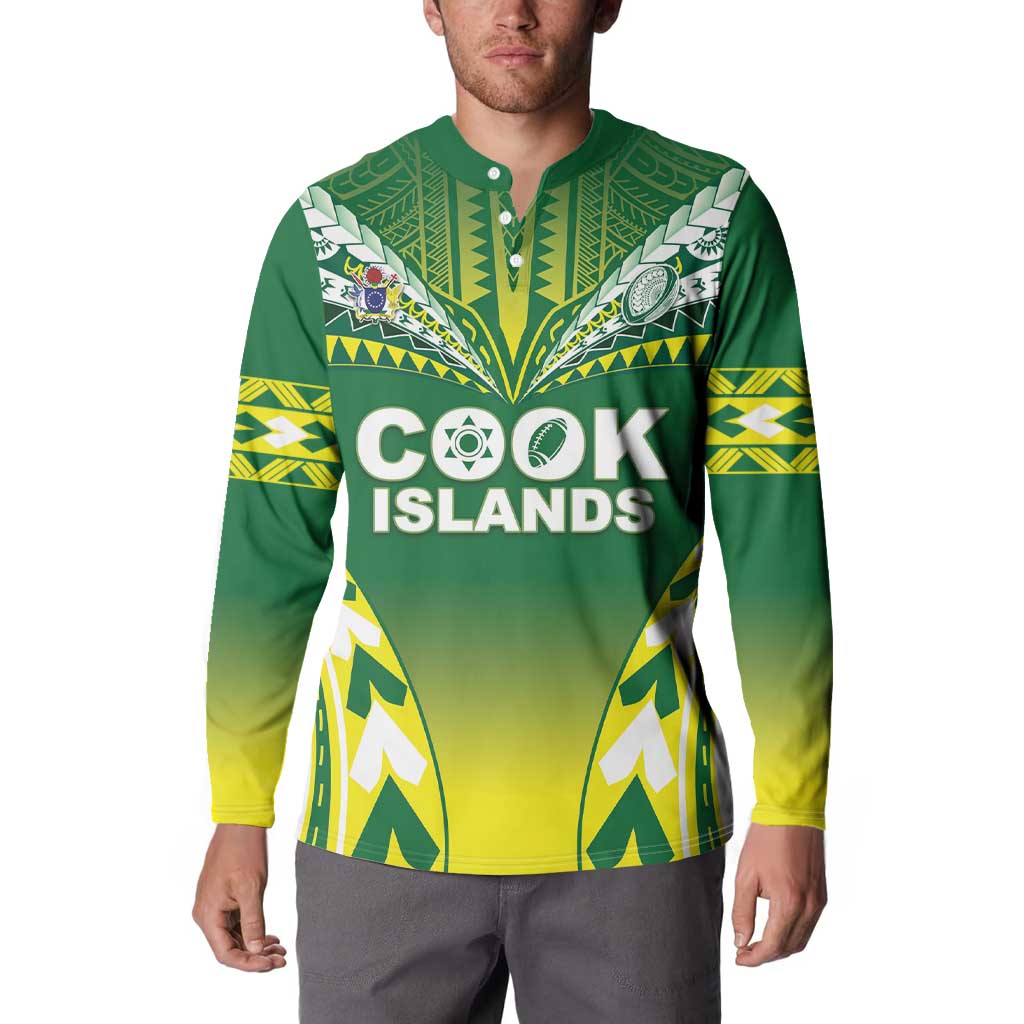 Cook Islands Rugby Custom Button Sweatshirt The Kukis Go Champions