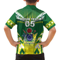 Cook Islands Rugby Custom Family Matching Long Sleeve Bodycon Dress and Hawaiian Shirt The Kukis Go Champions LT05 - Polynesian Pride