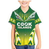 Cook Islands Rugby Custom Family Matching Mermaid Dress and Hawaiian Shirt The Kukis Go Champions