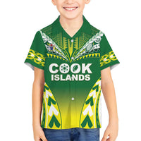 Cook Islands Rugby Custom Family Matching Off Shoulder Short Dress and Hawaiian Shirt The Kukis Go Champions