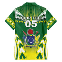 Cook Islands Rugby Custom Family Matching Tank Maxi Dress and Hawaiian Shirt The Kukis Go Champions