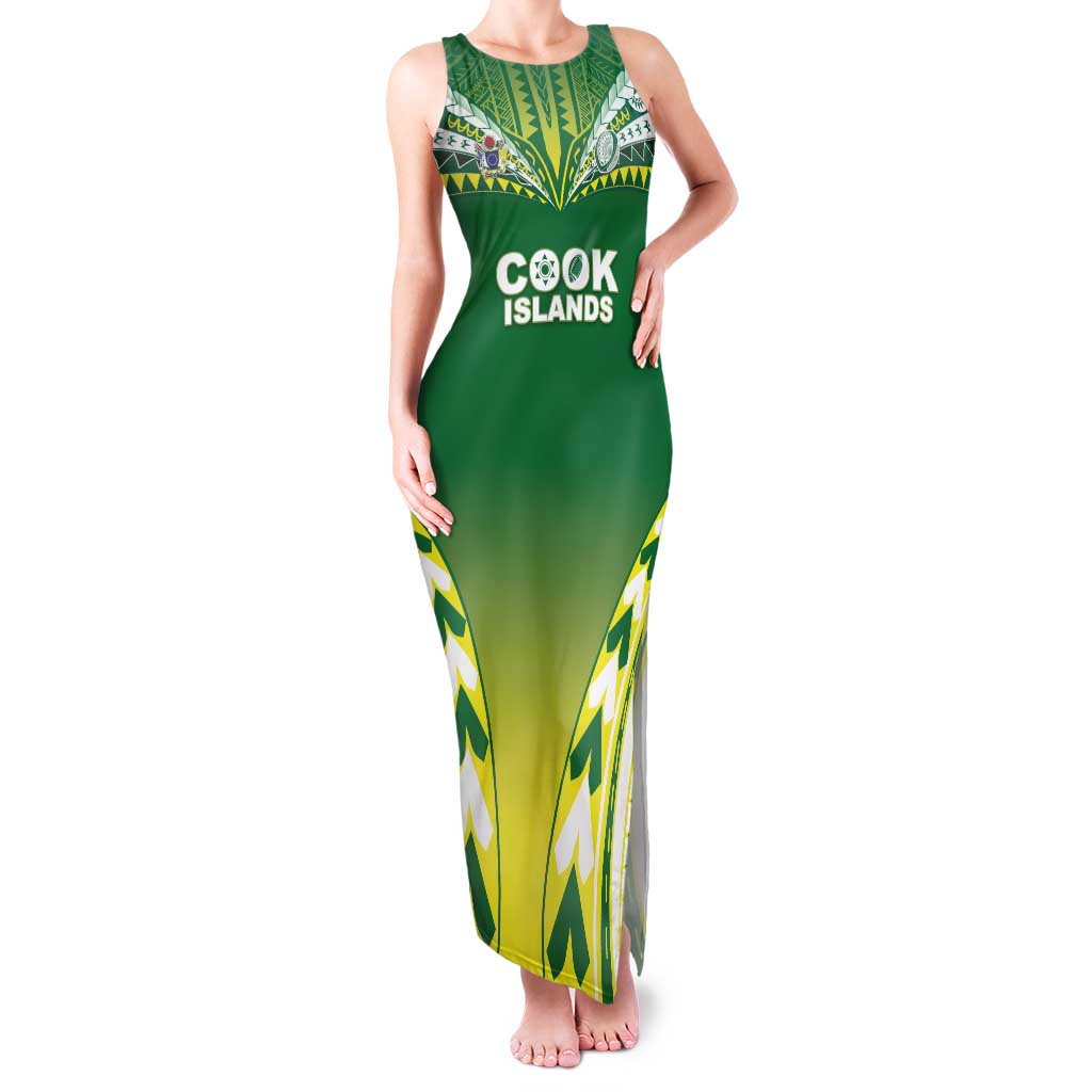 Cook Islands Rugby Custom Family Matching Tank Maxi Dress and Hawaiian Shirt The Kukis Go Champions