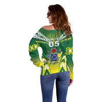 Cook Islands Rugby Custom Off Shoulder Sweater The Kukis Go Champions