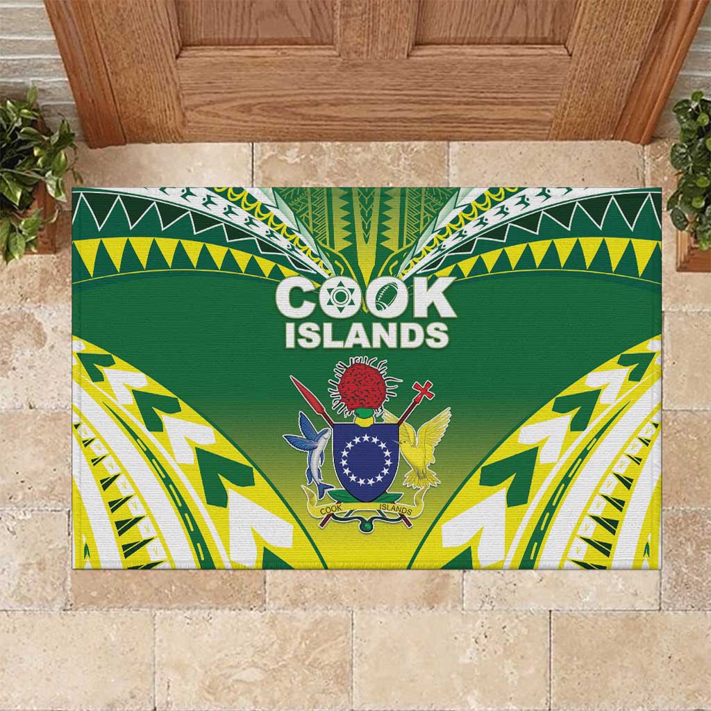 Cook Islands Rugby Rubber Doormat The Kukis Go Champions