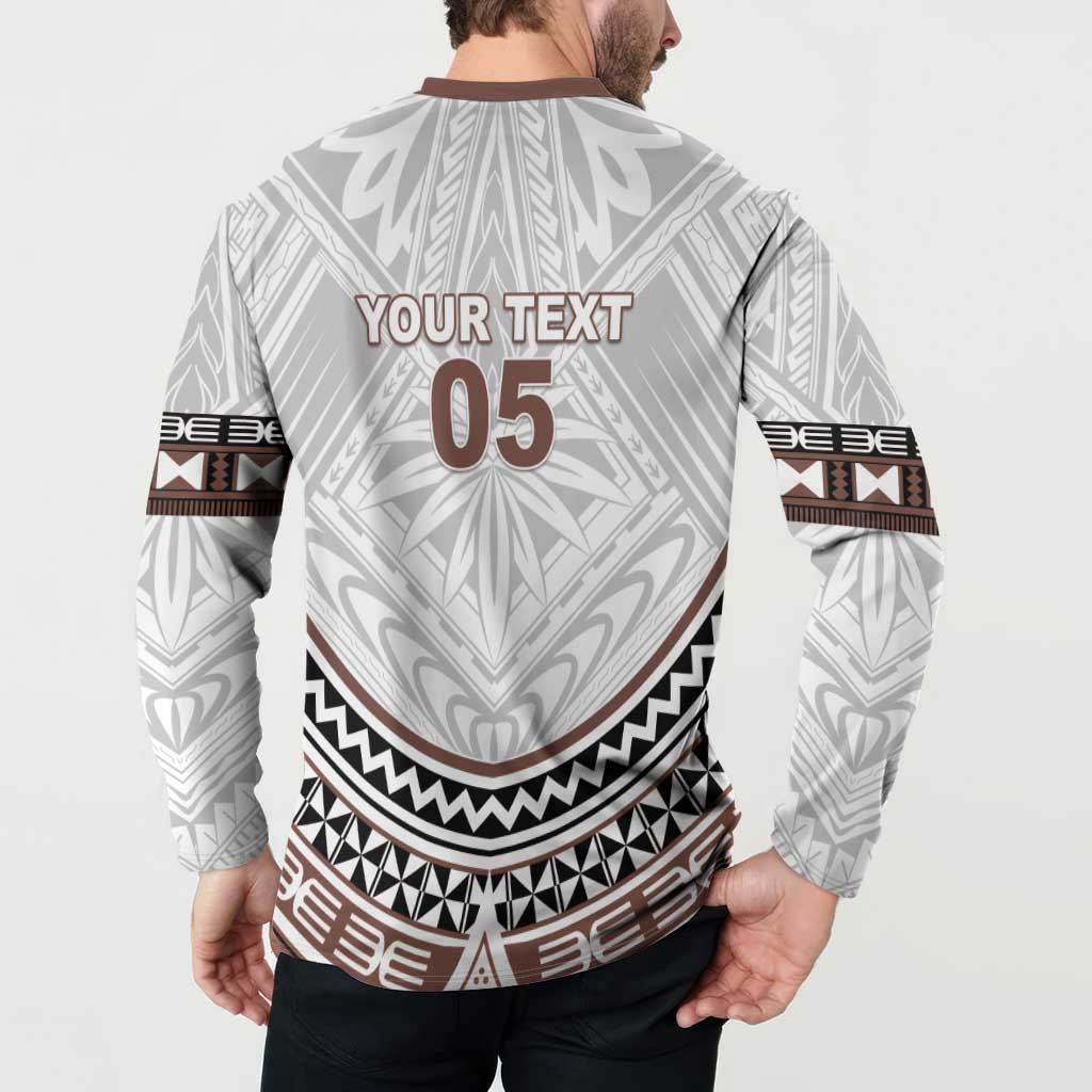 Fiji Rugby Custom Button Sweatshirt Fijian Bati Go Champions LT05 - Polynesian Pride