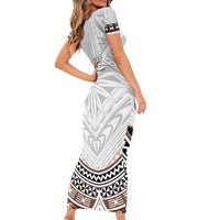 Fiji Rugby Custom Short Sleeve Bodycon Dress Fijian Bati Go Champions LT05 - Polynesian Pride