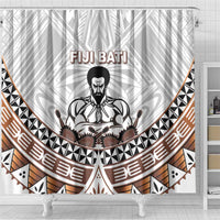 Fiji Rugby Shower Curtain Fijian Bati Go Champions LT05 - Polynesian Pride