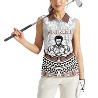 Fiji Rugby Custom Women Sleeveless Polo Shirt Fijian Bati Go Champions
