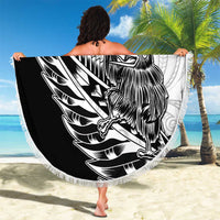 New Zealand Kiwi Rugby Custom Beach Blanket Go Champions Maori Pattern