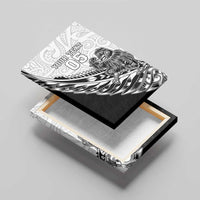 New Zealand Kiwi Rugby Custom Canvas Wall Art Go Champions Maori Pattern