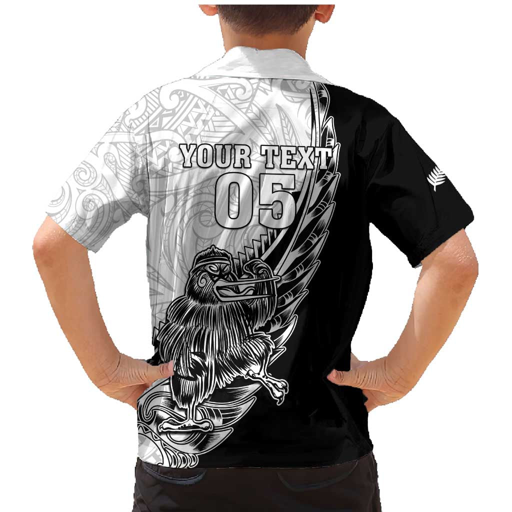 New Zealand Kiwi Rugby Custom Family Matching Mermaid Dress and Hawaiian Shirt Go Champions Maori Pattern