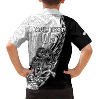 New Zealand Kiwi Rugby Custom Hawaiian Shirt Go Champions Maori Pattern