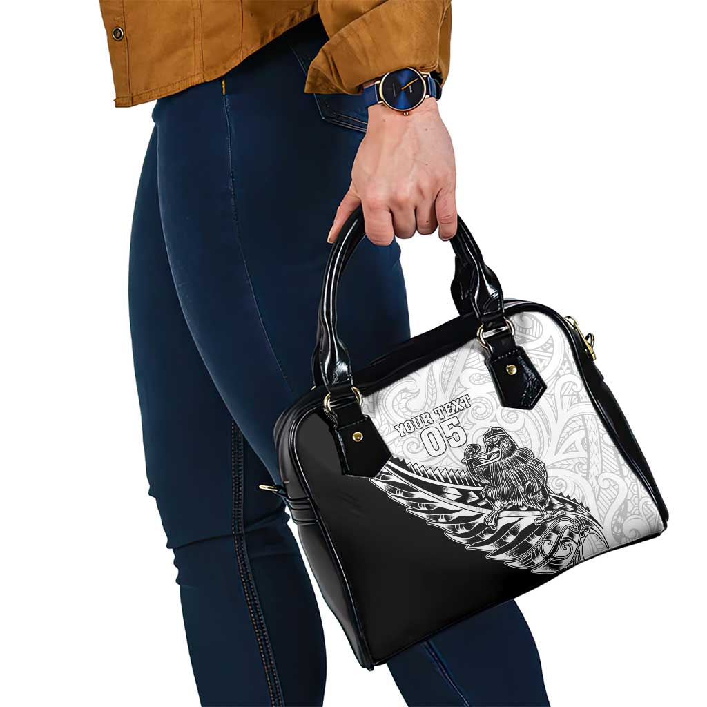 New Zealand Kiwi Rugby Custom Shoulder Handbag Go Champions Maori Pattern