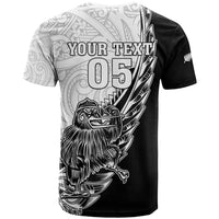 New Zealand Kiwi Rugby Custom T Shirt Go Champions Maori Pattern