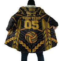Custom Polynesia Beach Volleyball Cloak Gold Polynesian Tribal Pattern - Polynesian Pride