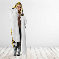 Custom Polynesia Beach Volleyball Hooded Blanket Gold Polynesian Tribal Pattern LT05 - Polynesian Pride