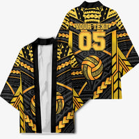Custom Polynesia Beach Volleyball Kimono Gold Polynesian Tribal Pattern LT05 - Polynesian Pride