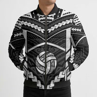Custom Polynesia Beach Volleyball Bomber Puffer Jacket Polynesian Tribal Pattern LT05 - Polynesian Pride