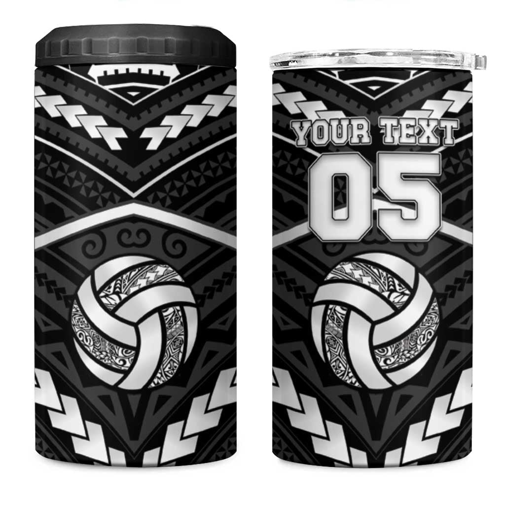 Custom Polynesia Beach Volleyball 4 in 1 Can Cooler Tumbler Polynesian Tribal Pattern - Polynesian Pride