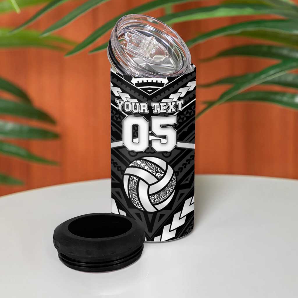 Custom Polynesia Beach Volleyball 4 in 1 Can Cooler Tumbler Polynesian Tribal Pattern - Polynesian Pride