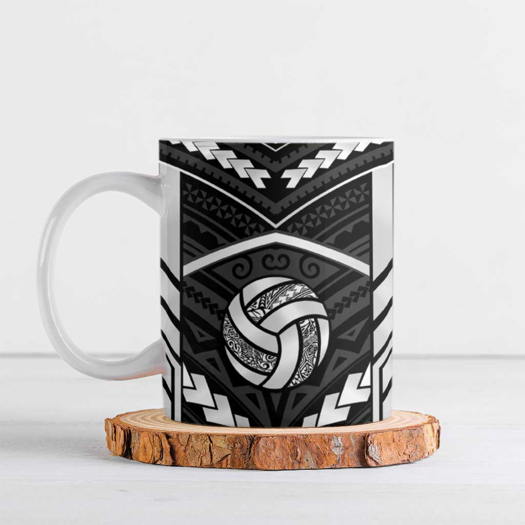 Custom Polynesia Beach Volleyball Ceramic Mug Polynesian Tribal Pattern - Polynesian Pride