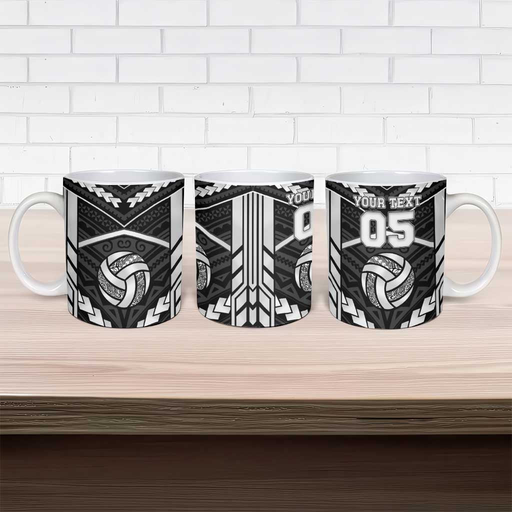 Custom Polynesia Beach Volleyball Ceramic Mug Polynesian Tribal Pattern - Polynesian Pride