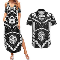 Custom Polynesia Beach Volleyball Couples Matching Summer Maxi Dress and Hawaiian Shirt Polynesian Tribal Pattern - Polynesian Pride