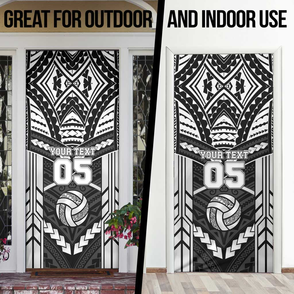 Custom Polynesia Beach Volleyball Door Cover Polynesian Tribal Pattern - Polynesian Pride