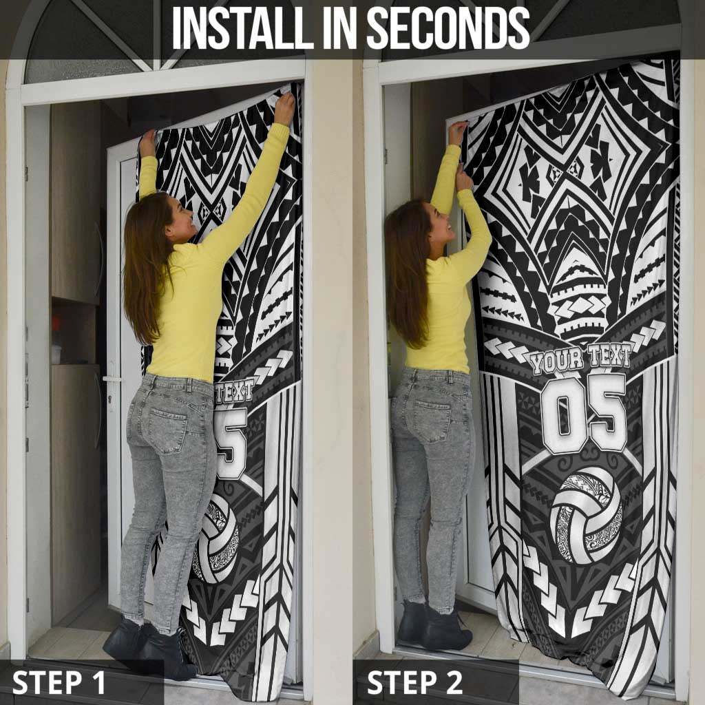 Custom Polynesia Beach Volleyball Door Cover Polynesian Tribal Pattern - Polynesian Pride