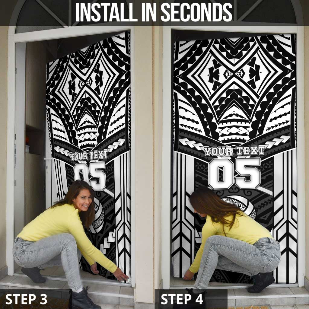 Custom Polynesia Beach Volleyball Door Cover Polynesian Tribal Pattern - Polynesian Pride