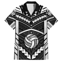 Custom Polynesia Beach Volleyball Family Matching Off The Shoulder Long Sleeve Dress and Hawaiian Shirt Polynesian Tribal Pattern - Polynesian Pride