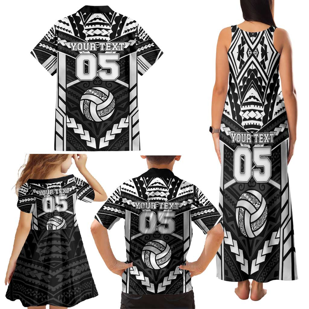 Custom Polynesia Beach Volleyball Family Matching Tank Maxi Dress and Hawaiian Shirt Polynesian Tribal Pattern - Polynesian Pride