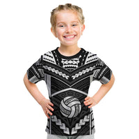 Custom Polynesia Beach Volleyball Kid T Shirt Polynesian Tribal Pattern - Polynesian Pride