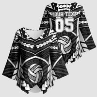 Custom Polynesia Beach Volleyball Kimono Sleeve Blouse Polynesian Tribal Pattern - Polynesian Pride