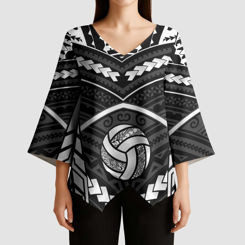 Custom Polynesia Beach Volleyball Kimono Sleeve Blouse Polynesian Tribal Pattern - Polynesian Pride