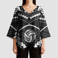 Custom Polynesia Beach Volleyball Kimono Sleeve Blouse Polynesian Tribal Pattern - Polynesian Pride