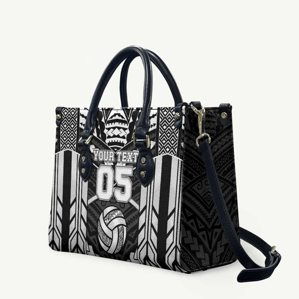 Custom Polynesia Beach Volleyball Leather Bag Polynesian Tribal Pattern - Polynesian Pride