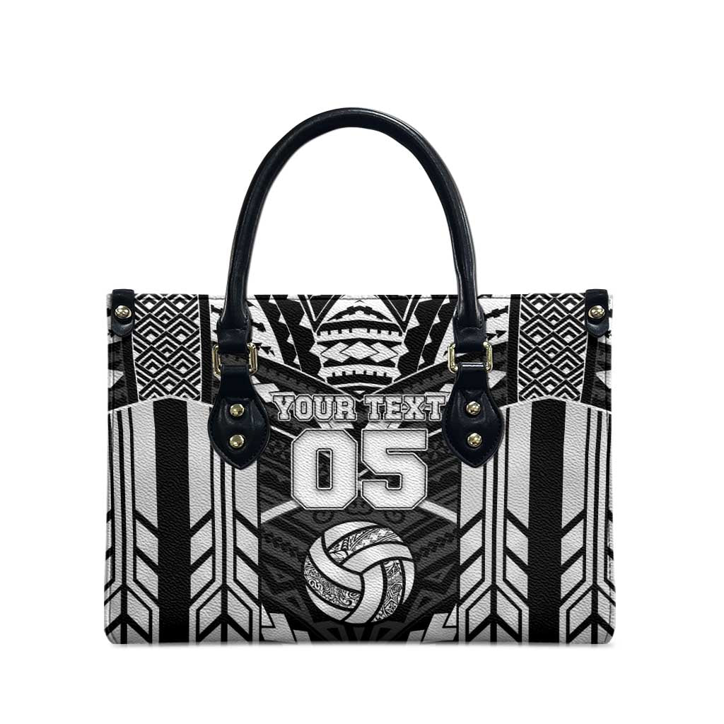 Custom Polynesia Beach Volleyball Leather Bag Polynesian Tribal Pattern - Polynesian Pride