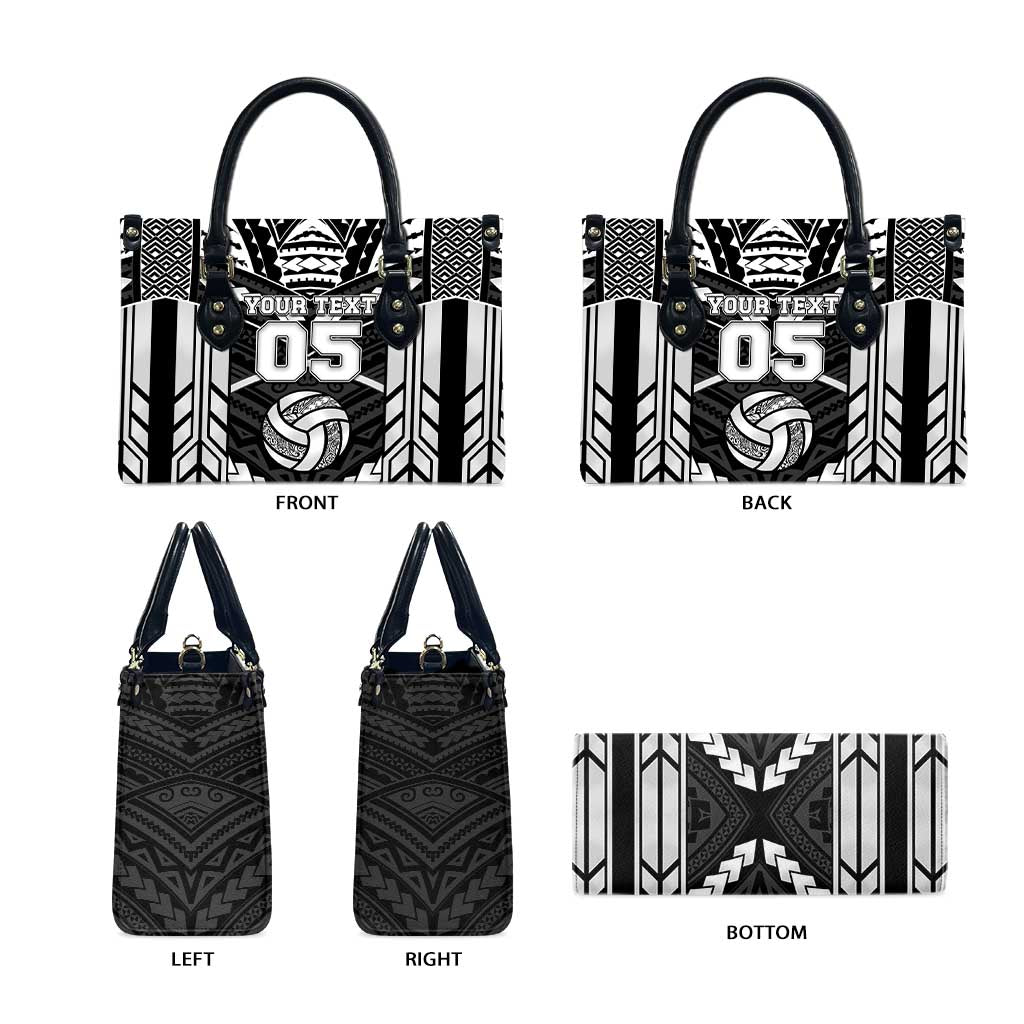 Custom Polynesia Beach Volleyball Leather Bag Polynesian Tribal Pattern - Polynesian Pride