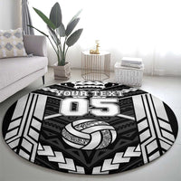 Custom Polynesia Beach Volleyball Round Carpet Polynesian Tribal Pattern - Polynesian Pride