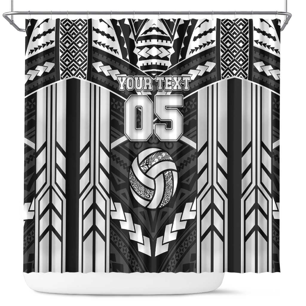 Custom Polynesia Beach Volleyball Shower Curtain Polynesian Tribal Pattern - Polynesian Pride