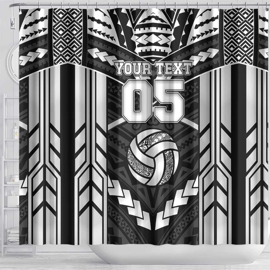 Custom Polynesia Beach Volleyball Shower Curtain Polynesian Tribal Pattern - Polynesian Pride