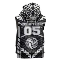 Custom Polynesia Beach Volleyball Sleeveless Zip Hoodie Polynesian Tribal Pattern - Polynesian Pride