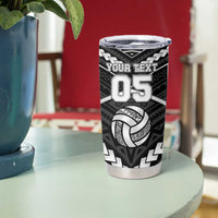 Custom Polynesia Beach Volleyball Tumbler Cup Polynesian Tribal Pattern - Polynesian Pride