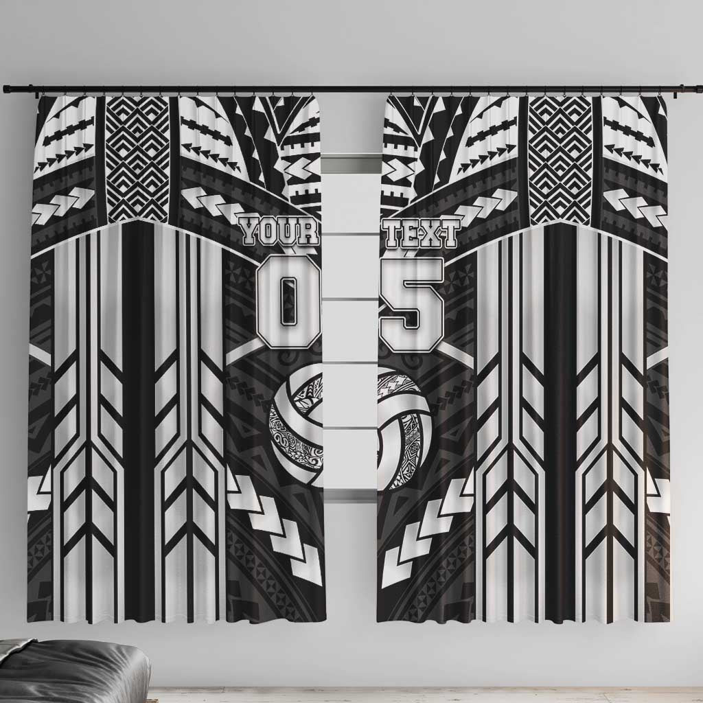 Custom Polynesia Beach Volleyball Window Curtain Polynesian Tribal Pattern - Polynesian Pride