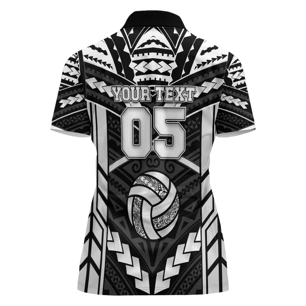 Custom Polynesia Beach Volleyball Women Polo Shirt Polynesian Tribal Pattern - Polynesian Pride